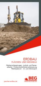 Titelseite vom Flyer Erdbau zum kostenlosen Download.